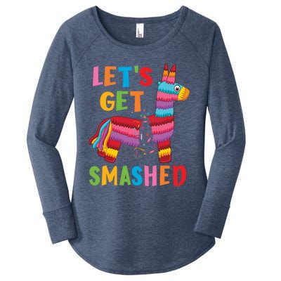 Funny Mexican Party Pinata LetS Get Smashed Gift Women's Perfect Tri Tunic Long Sleeve Shirt