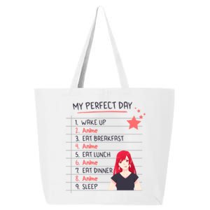 Funny My Perfect Day Anime Kawaii Gift 25L Jumbo Tote