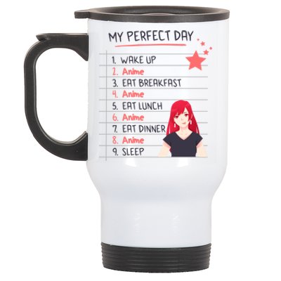 Funny My Perfect Day Anime Kawaii Gift Stainless Steel Travel Mug