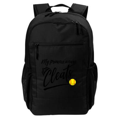 Funny My Princess Wears Cleats Gift For Softball Moms Dads Gift Backpack