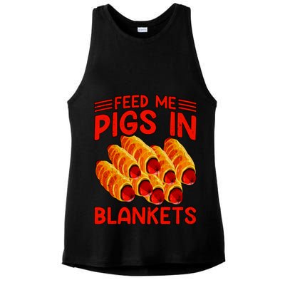 Feed Me Pigs In Blankets Ladies PosiCharge Tri-Blend Wicking Tank