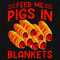Feed Me Pigs In Blankets Ladies PosiCharge Tri-Blend Wicking Tank