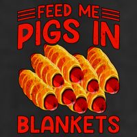 Feed Me Pigs In Blankets Garment-Dyed Fleece Hoodie