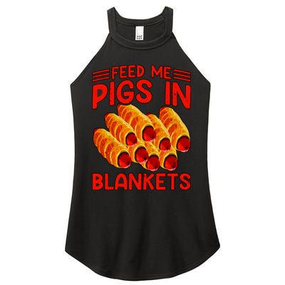 Feed Me Pigs In Blankets Women's Perfect Tri Rocker Tank