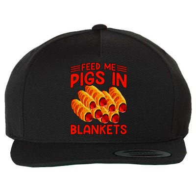 Feed Me Pigs In Blankets Wool Snapback Cap