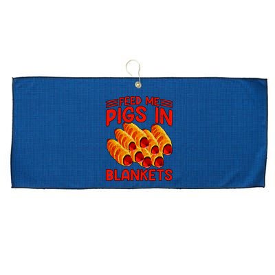 Feed Me Pigs In Blankets Large Microfiber Waffle Golf Towel