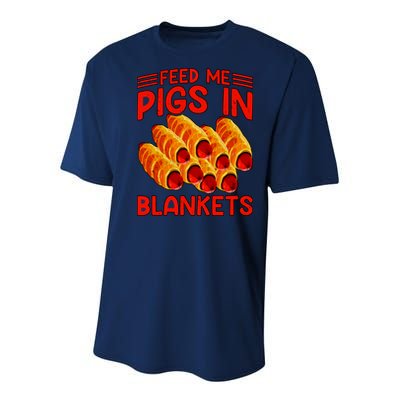 Feed Me Pigs In Blankets Youth Performance Sprint T-Shirt