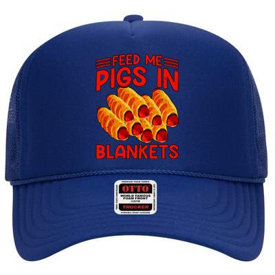 Feed Me Pigs In Blankets High Crown Mesh Back Trucker Hat