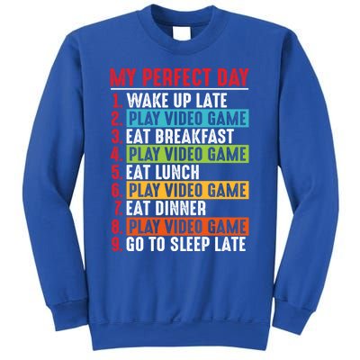 Funny My Perfect Day Video Games Gamer Gift Sweatshirt