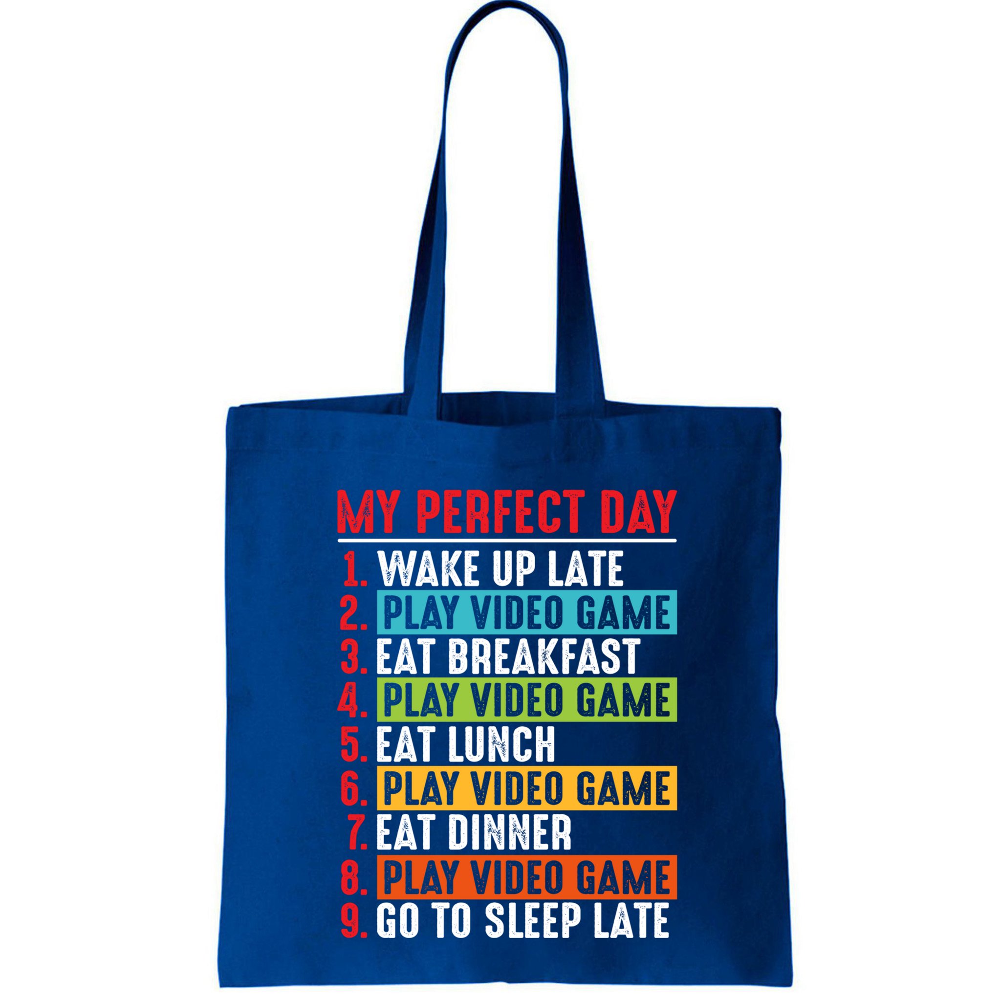 Funny My Perfect Day Video Games Gamer Gift Bag