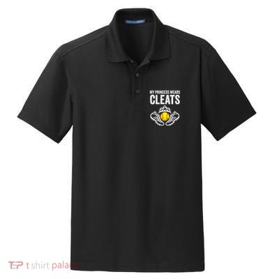Funny My Princess Wears Cleats Gift For Softball Moms Dads Meaningful Gift Dry Zone Grid Polo