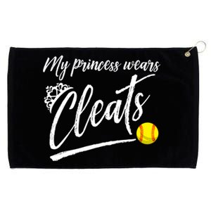 Funny My Princess Wears Cleats Gift For Softball Moms Dads Gift Grommeted Golf Towel