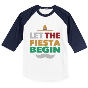 Fiesta Mexican Party Funny Cinco De Mayo Baseball Sleeve Shirt