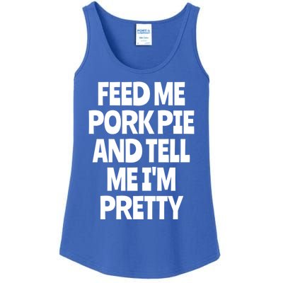 Feed Me Pork Pie Funny English Meat Pie Lover England Foodie Gift Ladies Essential Tank