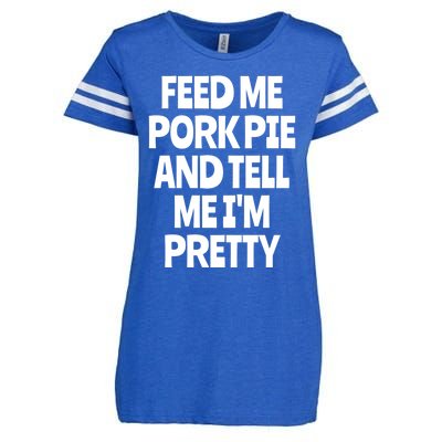 Feed Me Pork Pie Funny English Meat Pie Lover England Foodie Gift Enza Ladies Jersey Football T-Shirt