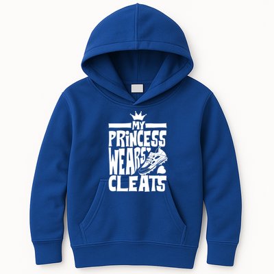 Funny My Princess Wears Cleats Gift For Softball Moms Dads Gift Kids Hoodie