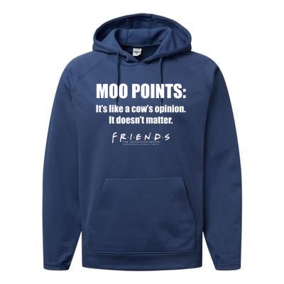 Friends Moo Points Its Like A Cows Opinion Funny Gift Performance Fleece Hoodie