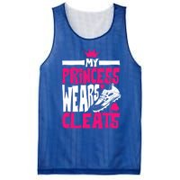 Funny My Princess Wears Cleats Gift For Softball Moms Dads Gift Mesh Reversible Basketball Jersey Tank