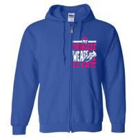 Funny My Princess Wears Cleats Gift For Softball Moms Dads Gift Full Zip Hoodie