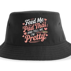 Feed Me Pad Thai Call Me Pretty Women Funny Humor Food Sustainable Bucket Hat