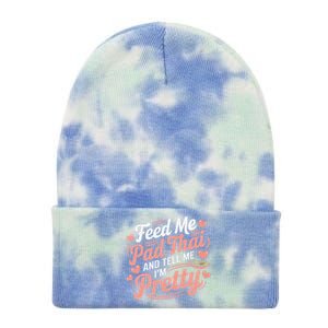 Feed Me Pad Thai Call Me Pretty Women Funny Humor Food Tie Dye 12in Knit Beanie