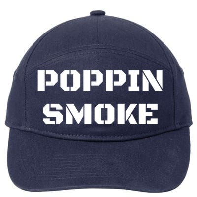 Funny Military Poppin Smoke Retirt Goodbye Great Gift 7-Panel Snapback Hat