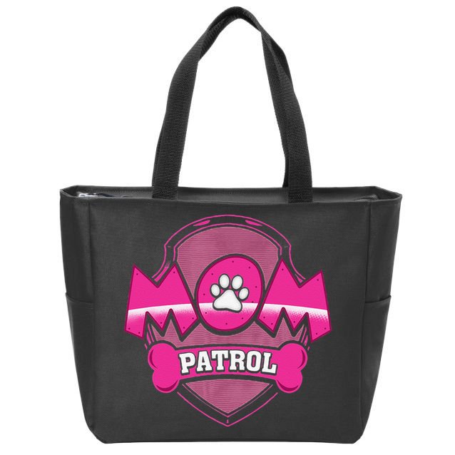 Funny Mom Patrol Dog Puppy Mom Patrol T Zip Tote Bag