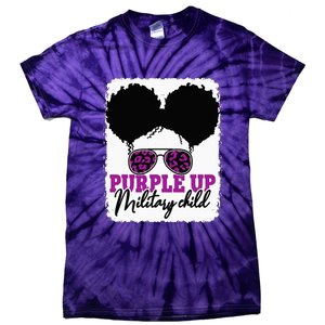 Funny Military Purple Up Leopard Sunglasses Tie-Dye T-Shirt