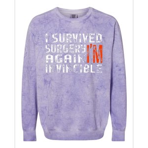 Funny Multiple Post Surgery Get Well Soon Colorblast Crewneck Sweatshirt