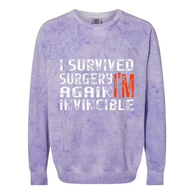 Funny Multiple Post Surgery Get Well Soon Colorblast Crewneck Sweatshirt