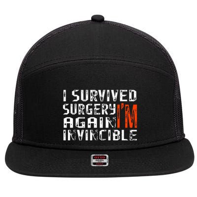 Funny Multiple Post Surgery Get Well Soon 7 Panel Mesh Trucker Snapback Hat