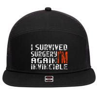 Funny Multiple Post Surgery Get Well Soon 7 Panel Mesh Trucker Snapback Hat