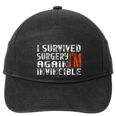 Funny Multiple Post Surgery Get Well Soon 7-Panel Snapback Hat