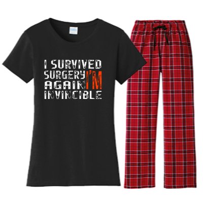 Funny Multiple Post Surgery Get Well Soon Women's Flannel Pajama Set