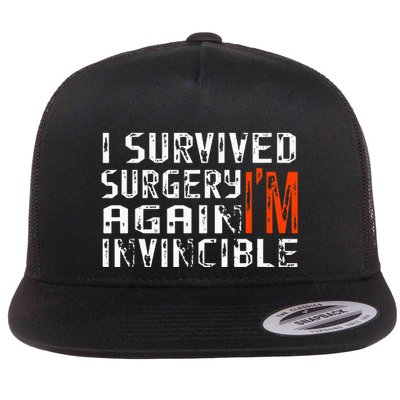 Funny Multiple Post Surgery Get Well Soon Flat Bill Trucker Hat