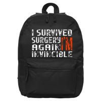 Funny Multiple Post Surgery Get Well Soon 16 in Basic Backpack