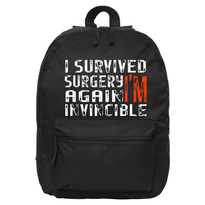 Funny Multiple Post Surgery Get Well Soon 16 in Basic Backpack