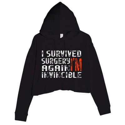 Funny Multiple Post Surgery Get Well Soon Crop Fleece Hoodie