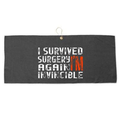 Funny Multiple Post Surgery Get Well Soon Large Microfiber Waffle Golf Towel