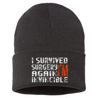 Funny Multiple Post Surgery Get Well Soon Sustainable Knit Beanie