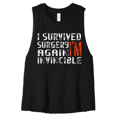 Funny Multiple Post Surgery Get Well Soon Women's Racerback Cropped Tank