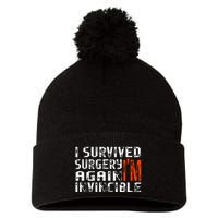 Funny Multiple Post Surgery Get Well Soon Pom Pom 12in Knit Beanie
