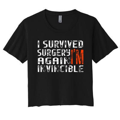 Funny Multiple Post Surgery Get Well Soon Women's Crop Top Tee