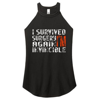 Funny Multiple Post Surgery Get Well Soon Women's Perfect Tri Rocker Tank