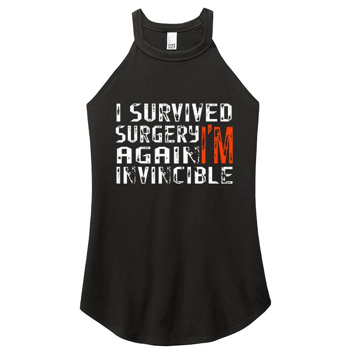 Funny Multiple Post Surgery Get Well Soon Women's Perfect Tri Rocker Tank