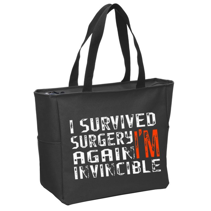 Funny Multiple Post Surgery Get Well Soon Zip Tote Bag