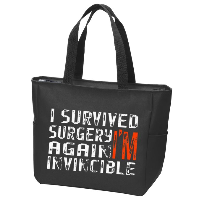 Funny Multiple Post Surgery Get Well Soon Zip Tote Bag