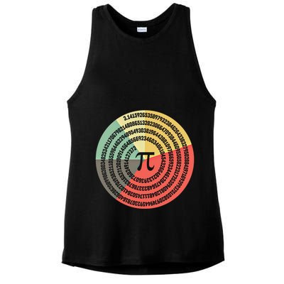 Funny Math Pie Chart Cake March 14 Design Happy Retro Pi Day Meaningful Gift Ladies PosiCharge Tri-Blend Wicking Tank