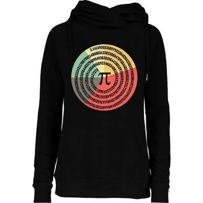 Funny Math Pie Chart Cake March 14 Design Happy Retro Pi Day Meaningful Gift Womens Funnel Neck Pullover Hood