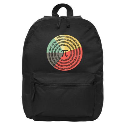 Funny Math Pie Chart Cake March 14 Design Happy Retro Pi Day Meaningful Gift 16 in Basic Backpack